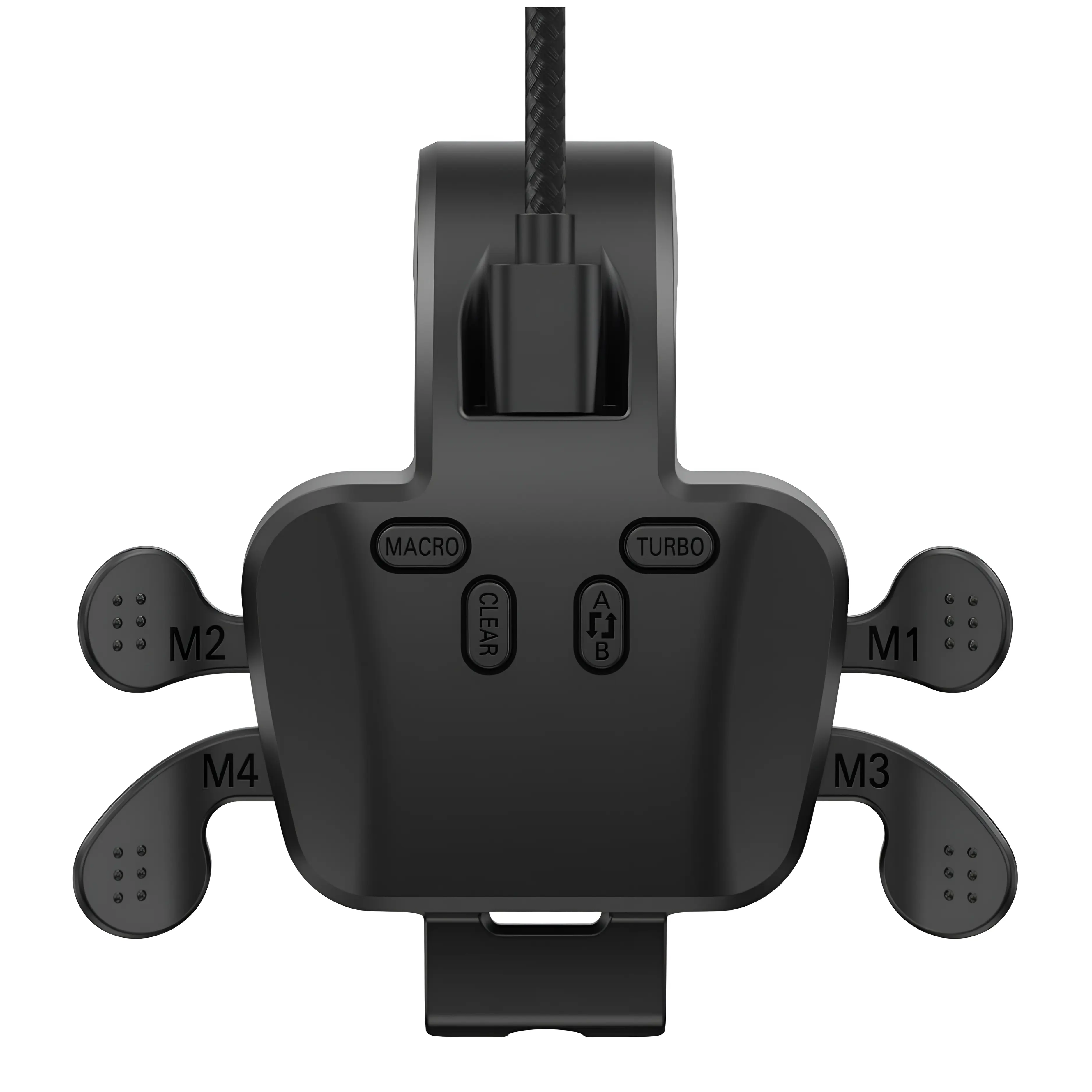 PS-5 Controller Paddles with MIC Function, 4 Back Programmable Buttons, Plug and Play, Combo/Turbo/Key Swap/Remapping Support, Compatible with PS-5 Console/PC/MAC, Black