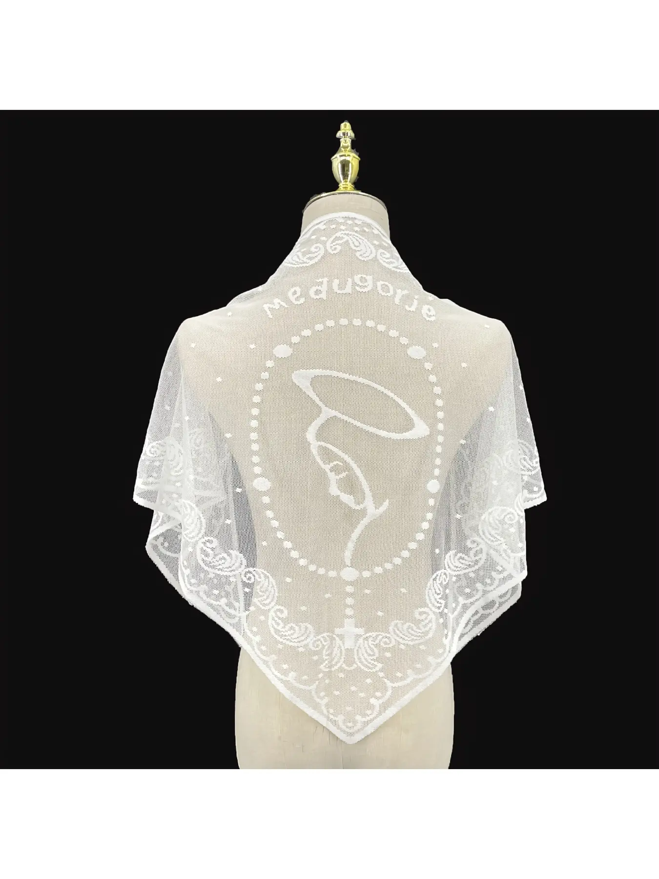 Mother of God triangular scarf embroidered headscarf women's ethnic style thin scarf square scarf silk scarf fashionable commuting Embroidery Shawl Boho Shawl