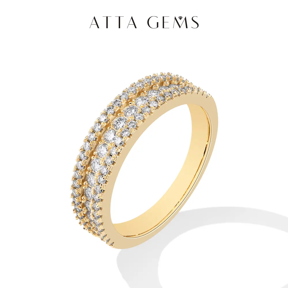 ATTAGEM D Color VVS1 Moissanite Ring, Fashionable Simple Design Fine Jewelry, Ideal for Wedding, Anniversary Gift & Daily Wear Replacement Ring R257, Rings summerwins tiktokshopbacktoschool