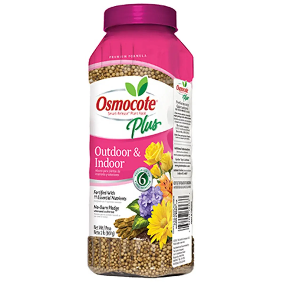 212 MAIN Osmocote 274250 Smart-Released Plant Food Plus, 2lb Houseplant Fertilizer - Container Bagged Fertilizers & Plant Food for Home Improvement & Garden Supplies, Fortified with 11 Essential Nutrients, Feeds Up to 6 Full Months