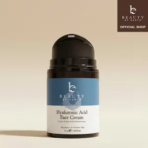 Beauty by Earth Hyaluronic Acid Face Cream - Moisturize Hydrating Smooth Radiant Skincare Day or Night Clean Made in USA