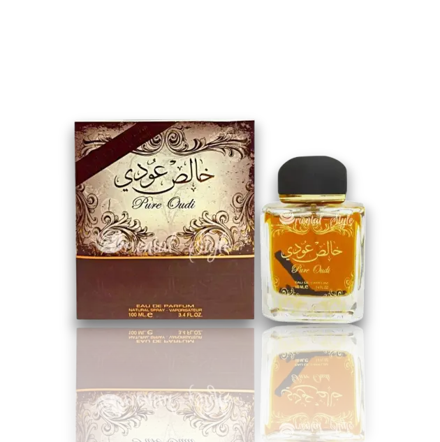 Lattafa Pure Oudi Unisex Eau De Parfum - 100 ML Alcohol Base Fragrance with Agarwood (Oud), Cinnamon & Nutmeg