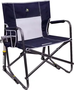GCI Outdoor Freestyle Rocker Portable Folding Rocking Chair, Outdoor Camping Chair with Side Table