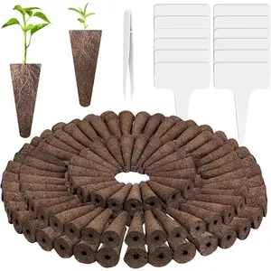 133-Pack Hydroponic Grow Sponges kit - Replacement Seed Starter Pods Compatible with AeroGarden - Boost Root Growth - Ideal for Indoor Gardening - Includes 12 Tags & 1 Tweezer (133pack)