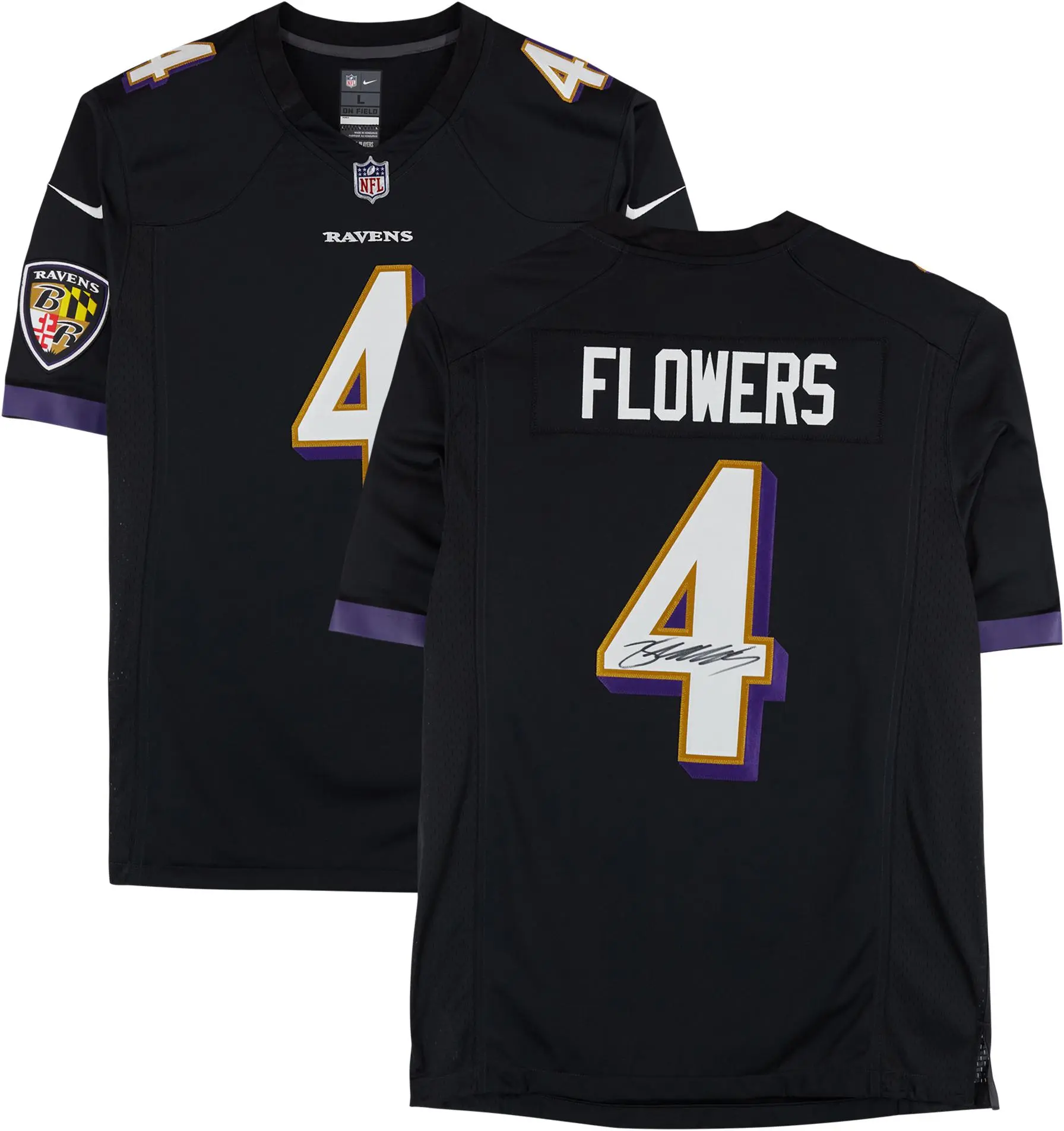 Zay Flowers Baltimore Ravens Autographed Nike Black Limited Jersey - Fanatics Authentic Certified
