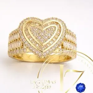 COD#1036  Women ring princess style with clear zircon