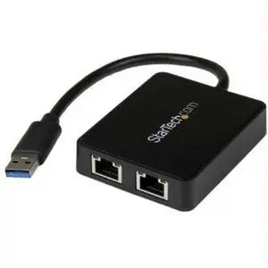 USB32000SPT Startech Add Two Gigabit Ethernet Ports And A Usb 3.0 Pass-through Port To Your Laptop Th