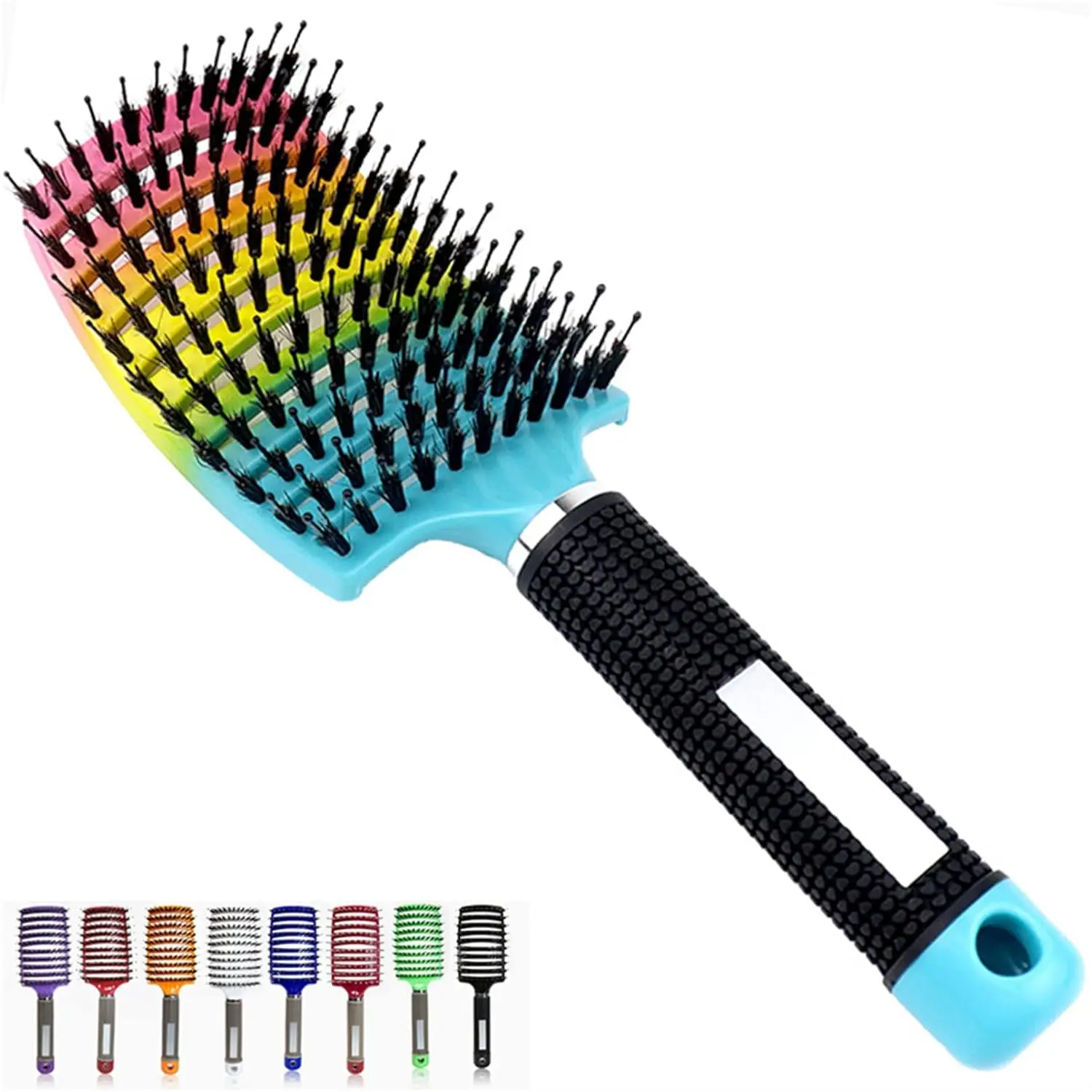 [Wet Hair Comb + Hairbrush Cleaner] 1 wet hair comb + 1 hairbrush cleaner Wet Hair Comb + Hairbrush Cleaner Detangling Brush Getting Knots Out without Pain Adds Shine and Makes Hair Smooth,Detangler Boar Bristle Hair Brush for Adult & Kids Wet or Dry Hair