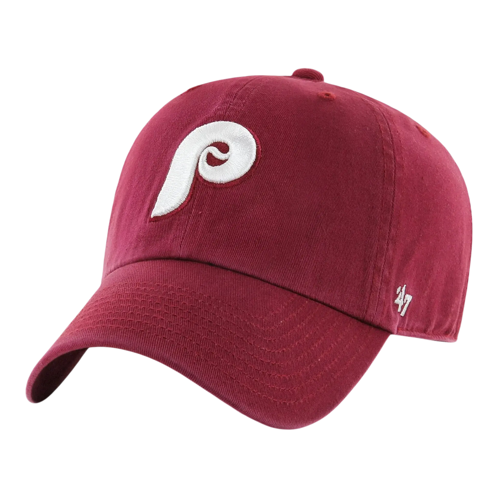 47 Brand Clean Up Philadelphia Phillies in Cardinal Red | Adjustable Cap