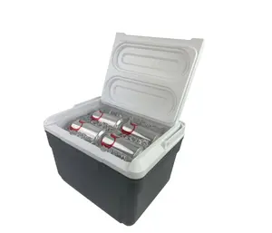 Gray 10 Quart Hard Side Cooler, 14-Can Capacity, Compact Design for Efficient Airflow