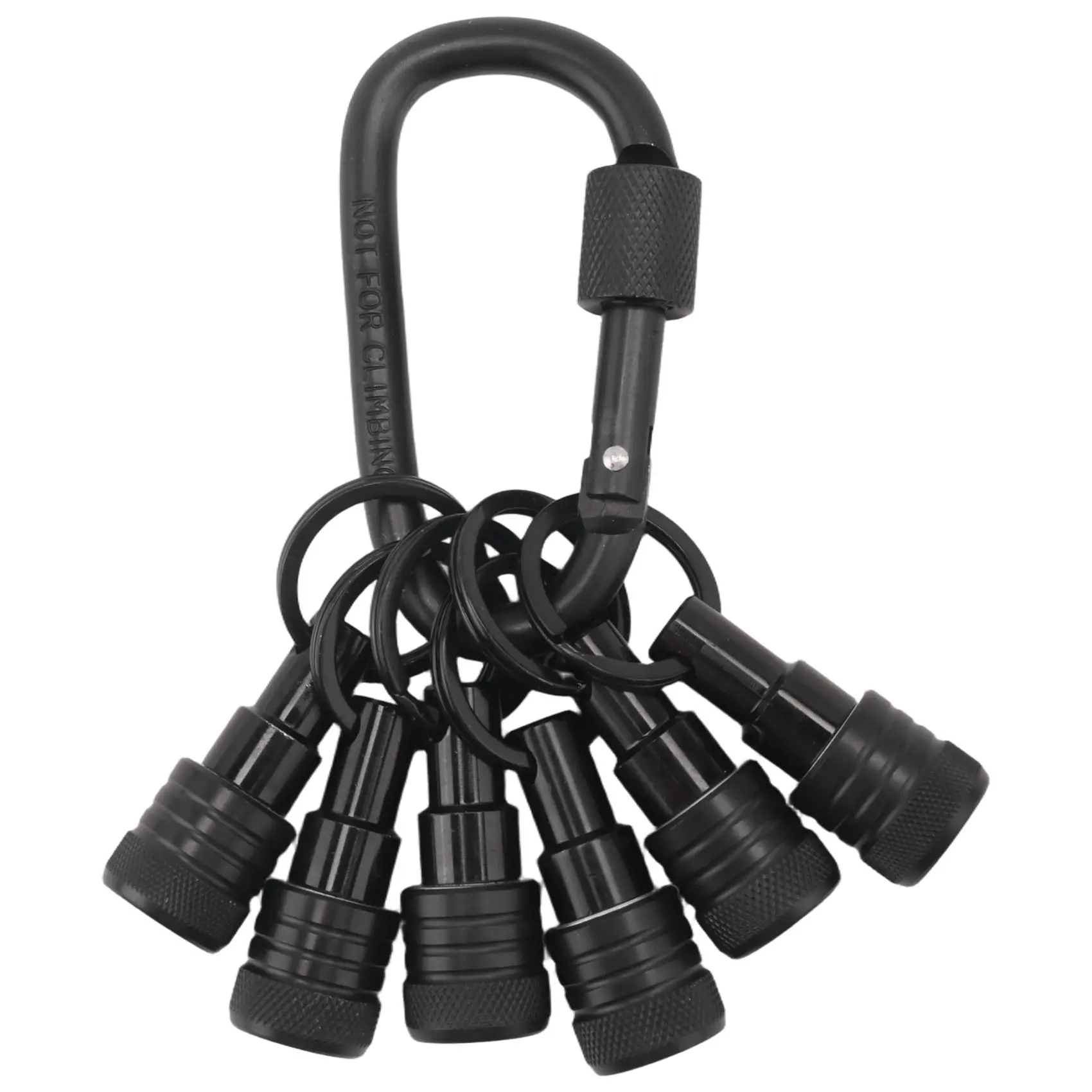 6PCS Bit Holders Keychain, 1/4 Inch Hex Shank Bit Holders, Quick-Change Design for Nut Driver, Screwdriver & Drill Bits