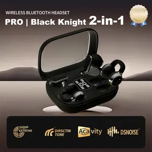 2in1 Dual Wireless Bluetooth Earbuds Set with LED Display 30Hour Battery Life Fast Charging Waterproof ENC for Driving Home Office Audio Cable Sturdy Noise Free High Quality Headphones