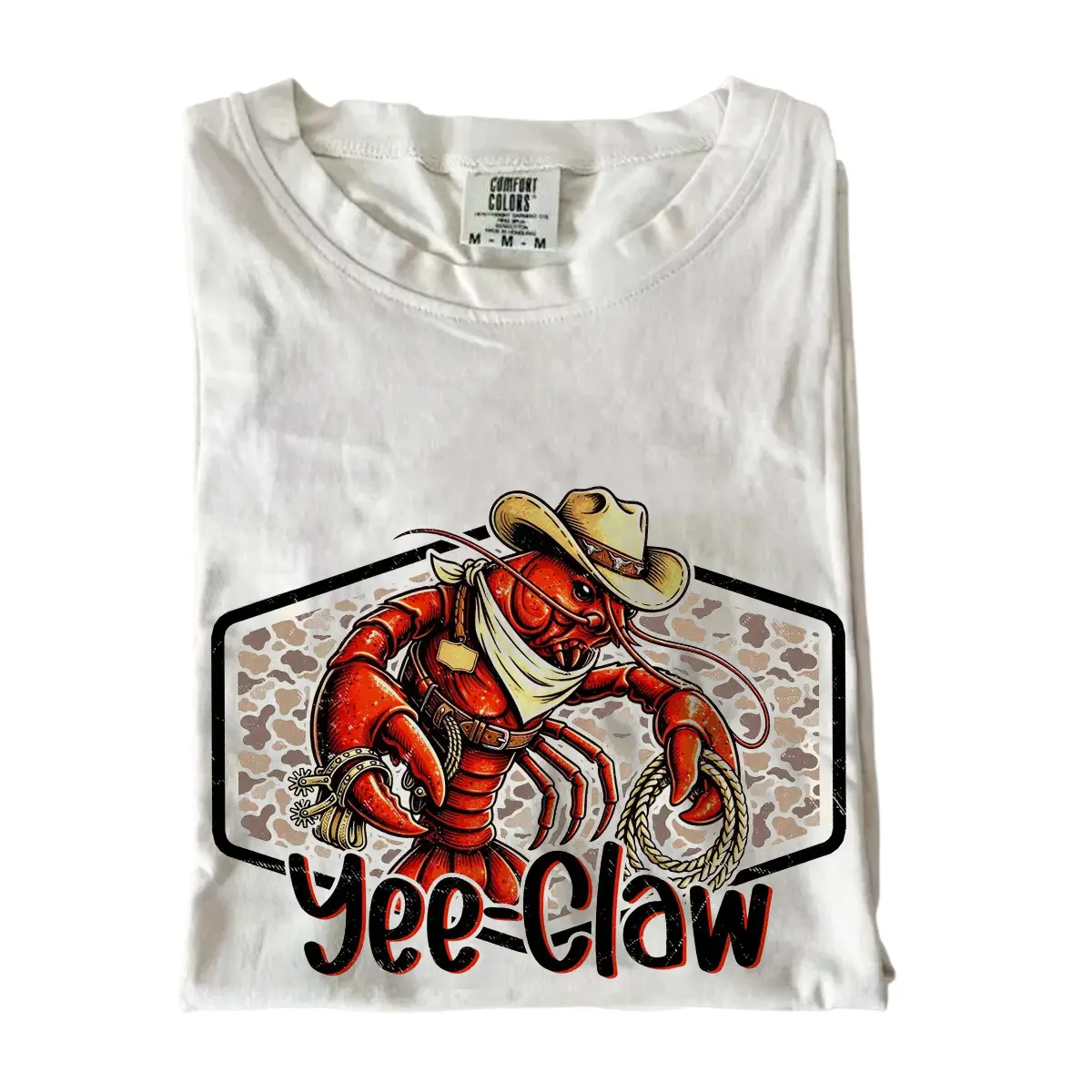 Western Crawfish T-Shirt, Yee Claw Lobster Shirt, Funny Southern Cowboy Crawfish, Cajun Boil Shirt
