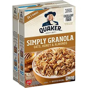 Quaker Simply Granola Honey & Almond, (Pack of 2)