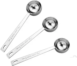 Jasni Stainless Steel 1 Tablespoon Measuring Coffee Scoop Spoon, Set of 3 Jasni Liu