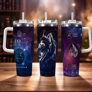 Leo Zodiac Constellation 40oz Tumbler with Handle – Astrology Travel Mug