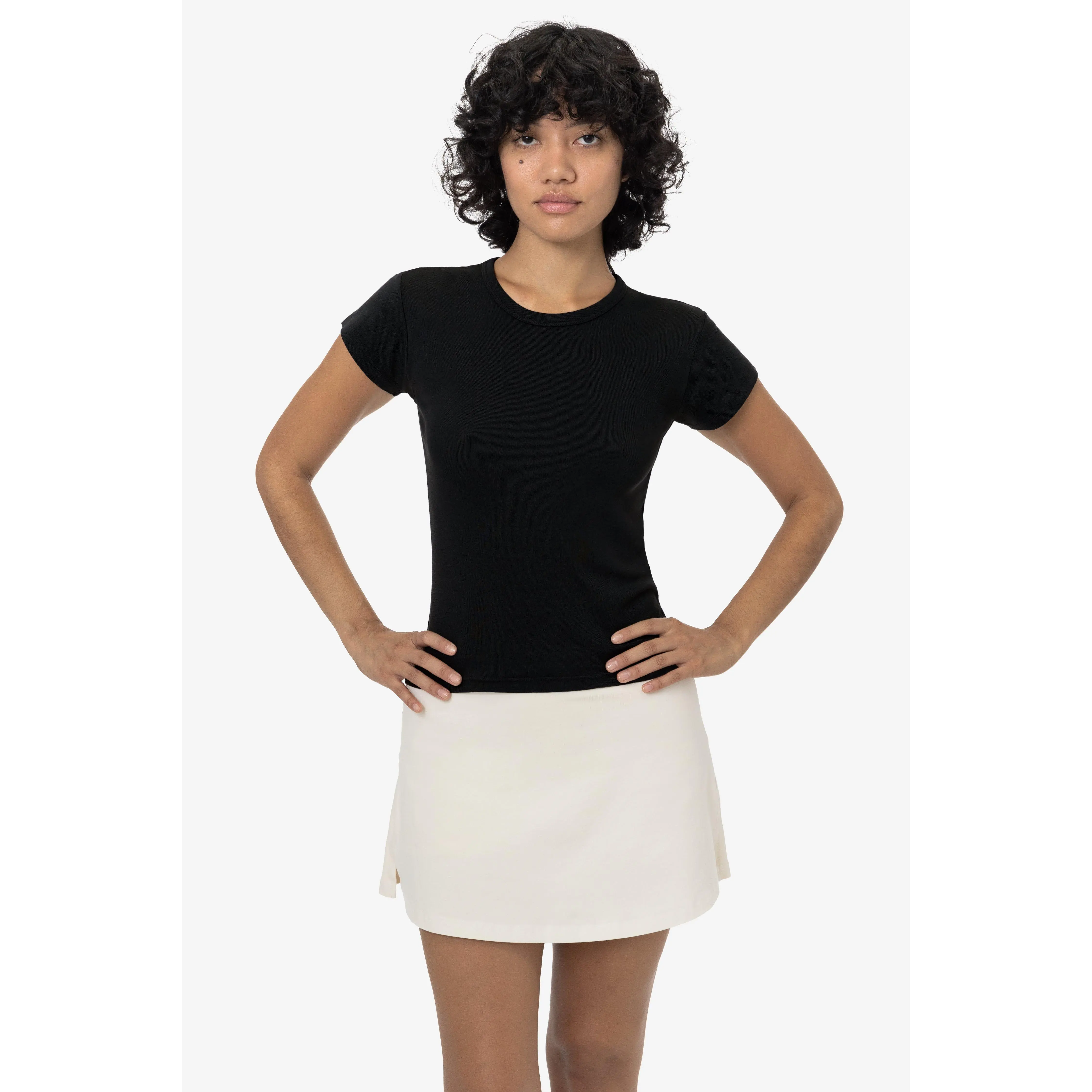 43021GD - Garment Dye Cap Sleeve Baby Rib T-Shirt