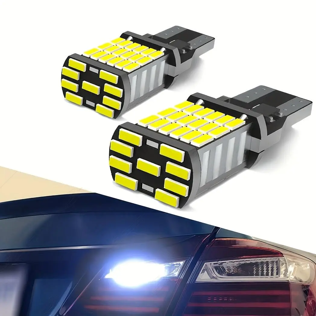 2Pack Car T15 W16W 921 912 T16 902 LED Bulb High Brightness Replacement Reverse Lamp Turn Signal Motorcycle Side Marker Lamp 12V