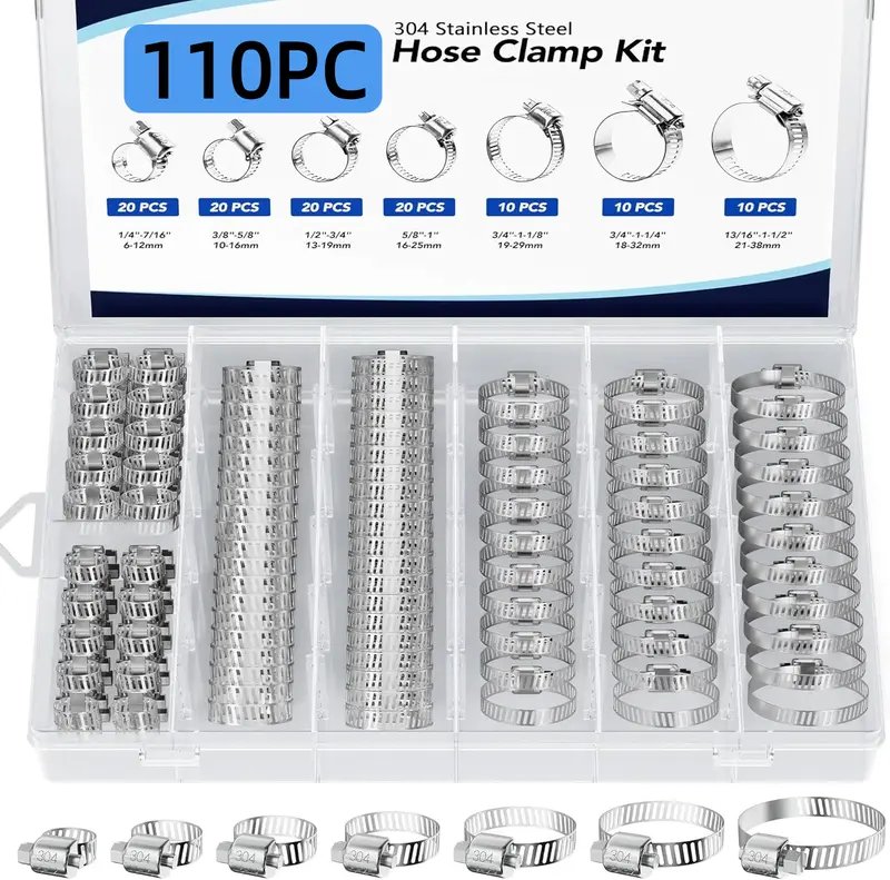 Hi-Torque Heavy Duty Stainless Steel Worm Drive Hose Clamps