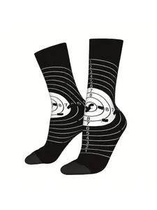 Unisex Shooting Target Socks, Bullseye Range Pattern Crew Socks, Gun Lover Marksman Gift