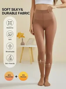 Women's Transparent Pantyhose Tights, Soft Smooth Breathable Stockings, Fit, High Elastic Waistband, Skin-Friendly Durable Fabric