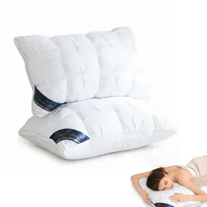 Bed Pillows for Sleeping Set of 2 Pack Bread-Shaped Pillow Set for Side Back and Stomach Sleepers Down Alternative Filling Luxury Soft and Skin-Friendly (White)