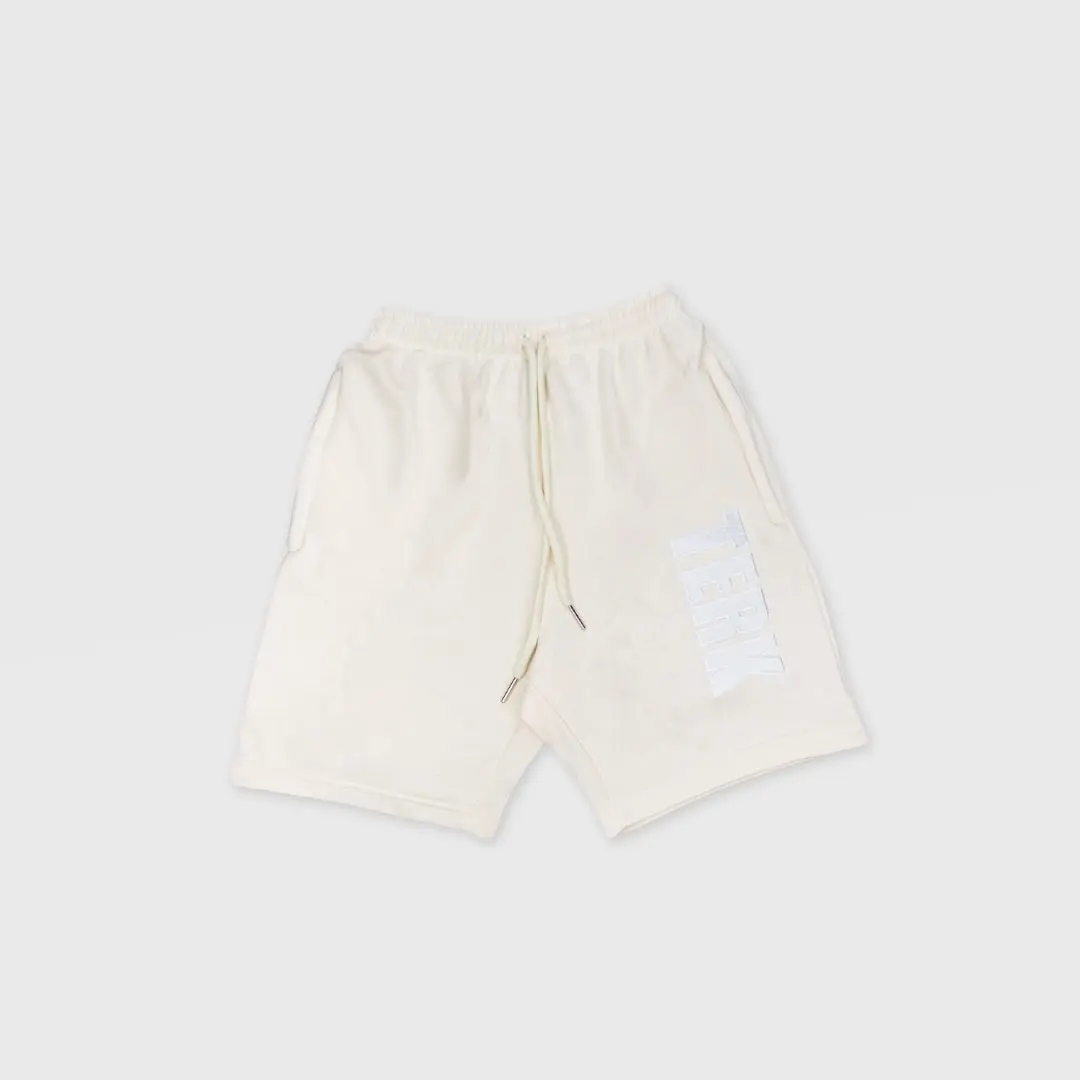 TERK Vanilla Sweat Shorts — White.