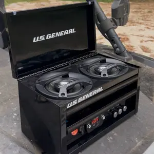 U.S. General Custom Mini Tool Box Bluetooth Speakers Handcrafted & Loud Portable Rechargeable Battery Clear Powerful Sound - Audio