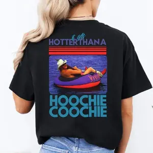 Chattahoochee Jacksonn On Back Cotton T-shirt Country Song Summer Tee It Gets Hotter Than A Shirt Concert Tee Unisex Short Sleeve Crew Neck Graphic T shirt
