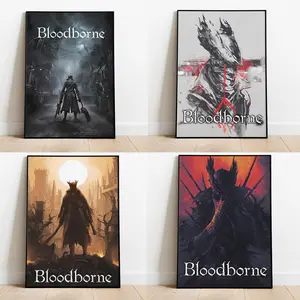 Bloodborne Poster Unframed, Bloodborne Video Game Poster,Gothic Game Art, Aesthetic Gaming Poster, Christmas Birthday Gift Idea, Video Game Art, Gaming Wallart