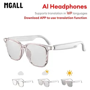 MGALL C8Pro AI Smart Glasses Wireless Headphone Smart Glasses For Listening To Music & Calling, Support 169 Languages Bluetooth Translation Audio & Video Call Translation Glasses for Women & Men