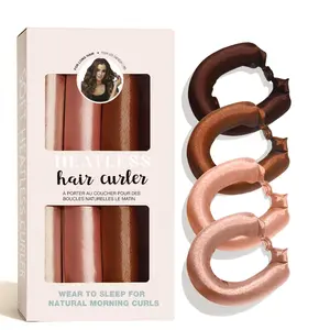 Heatless Curling Rod -  Flexi Rods | Overnight Heatless Hair Curlers | Soft Hair Curlers for Women, 4 Pcs