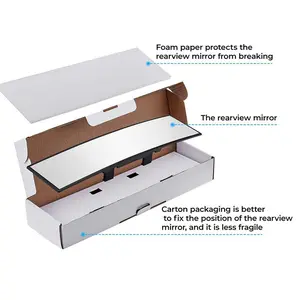 Inch Panoramic Convex real view Mirror, Interior Clip-on Wide Angle to Reduce Blind Spot Effectively for Car SUV Trucks Clear Visibility Safety Install Rearview High Definition
