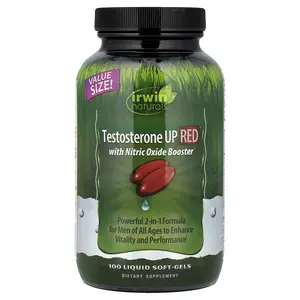 Irwin Naturals Testosterone UP Red® with Nitric Oxide Booster, 100 Liquid Soft-Gels