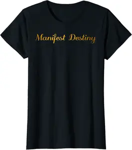 Manifest Destiny - Black And Gold Elegant T-Shirt - Viqarfaroo Shop 55B0CKKG3Z8Y