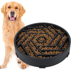 Slow Feeder  Bowls Large Medium Breed,Anti- Slow Eating   Bowl,Non Slip Pet Slower  Feeding Bowls Large Puzzle Slow Feeder Bloat Stop Maze  Dishes,Black