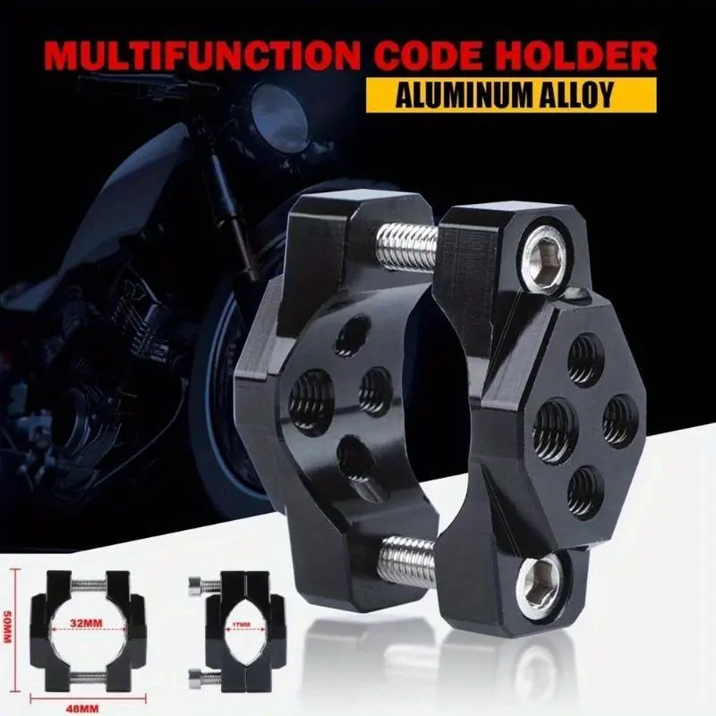 Alloy Motorcycle Stent 17-32mm Bracket Bumper Clamp Auxiliary Spotlight Headlight Mount Clip Light Phone GPS Handlebar Holder Motorcycle Accessories Motor Parts Accessories Bike Motorcycle Accessories