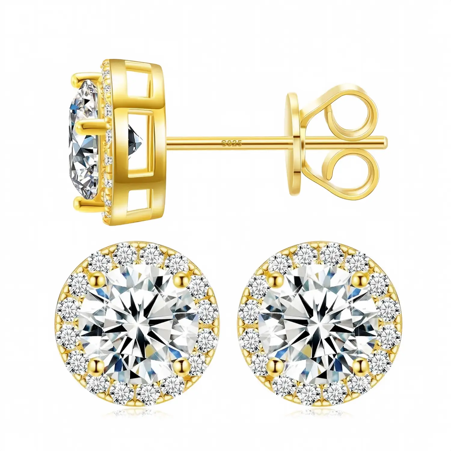 2026 Must be TREND ALERT S925 Sterling Silver Soft-Needle Stud Earrings, 0.3ct / 0.5ct / 1ct / 2ct Zircon & Moissanite Style Mens Jewelry, 2026 New Arrivals Diamond Studs with Authenticity Certificate