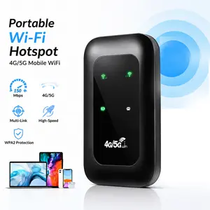 Portable 4G 5G Mobile WiFi Hotspot Router 2.4GHz High Speed with WPA2 Encryption Multi-Device Connection for Outdoor Travel Camping Home and Office Use