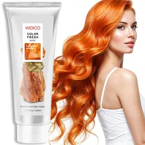 230ml, orange hair mask, conditioner, specially designed for dyed hair, quickly repairs faded hair, and fixes dryness, breakage and split ends caused by hair dyeing. Plant-based formula, non-irritating, suitable for all hair types