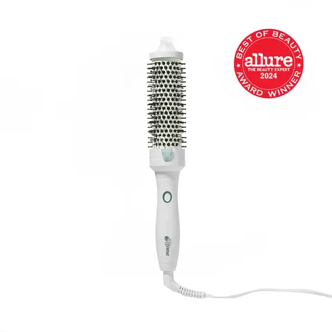 Mane It's Giving Body Medium Hot Round Brush 1.5" (38mm) - Allure Award Winning Thermal Brush, 355°F, Medium Heat Ceramic Barrel, Negative Ions, Anti-tangle Bristles for Sleek Shine, Soft Waves