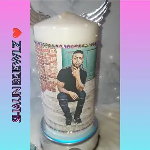 Memorial Keepsake Candles - Personalized Candle with Photograph, Beaded Base, and Angel Design  #Keepsake Candle #HomeDecor #Memories