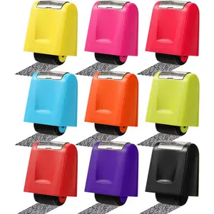 Epakh 9 Pcs Identity Theft Protection Roller Stamp Confidential Roller Stamp Colorful Privacy Confidential Blackout Prevention Information Address Blocker Security for Mail ID Account Data