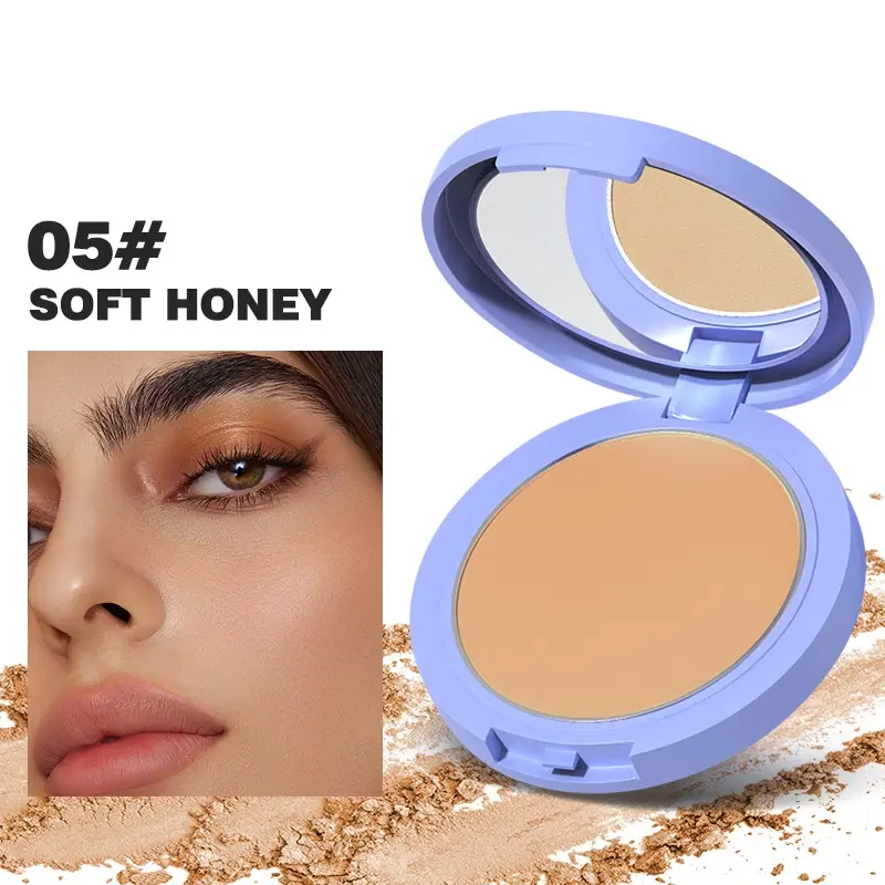 Blurred Setting Powder Cake, Setting Powder Cosmetic, Waterproof Finishing Powder, Makeup Touch-Up, Concealer, Oil Control, Sweat-Proof, Long-Lasting, Large Powder Cake, Lightweight Natural Look, Facial Powder, Fixing Powder