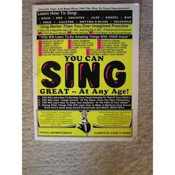 USED-You Can Sing Great -- At Any Age -- How to Sing Great/Book and Cassette by Richard Wiesend (Hardcover)