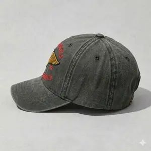 Vintage Biker Skull Wing California Embroidered Hat, Motorcycle Club Style Dad Cap, Casual Everyday Wear Unisex Adjustable Hat