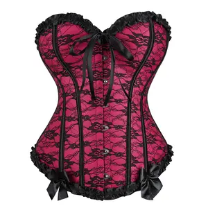 Cute Corsets for Women Vampire Costume Floral Bustier Corset Tops for Women Burlesque Moulin Rouge Costumes Halloween Costumes 815-D2