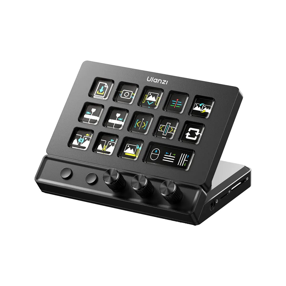 ULANZI D200X Stream Controller with 3 Knobs, 14 Customizable LCD Keys Macro Keyboard, 8-in-1 USB-C Hub Docking Station with 4K HDMI Content Creator Equipment for OBS/Video Editing/Photography/PC summerwins