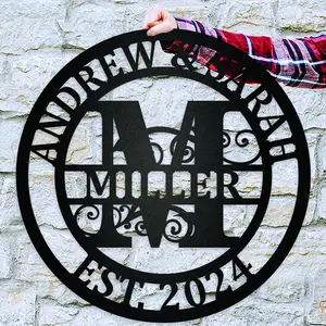 Custom metal monogram, personalized Family Name Metal Sign, Last Name Sign, Initial, Metal Monogram, Housewarming Gift, Wedding Anniversary