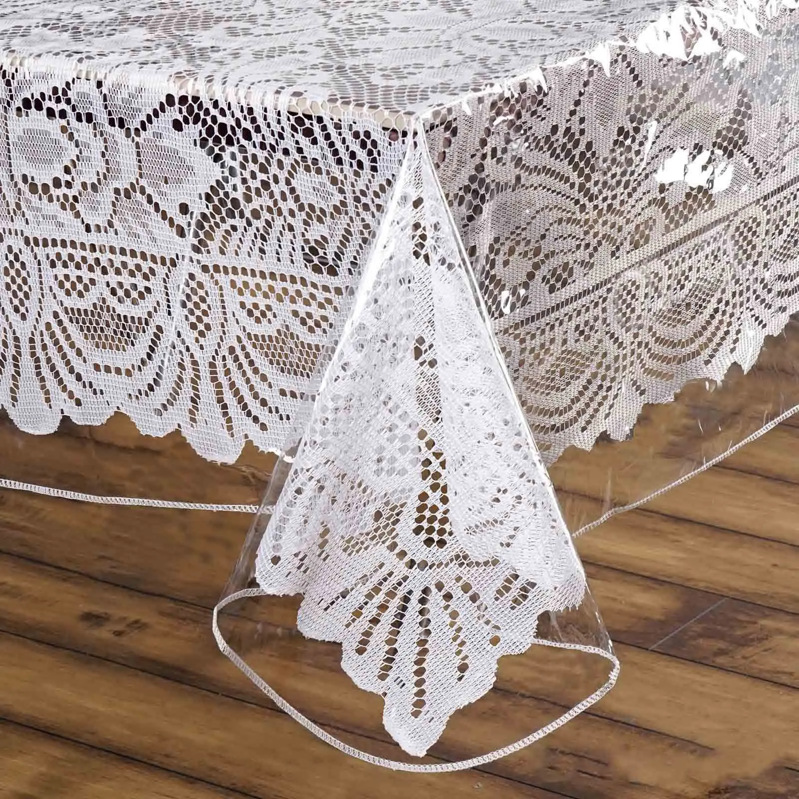 Vinyl Tablecloth 54"x54" Clear Eco-Friendly Square - PVC Waterproof Cover 10 Mil Thick